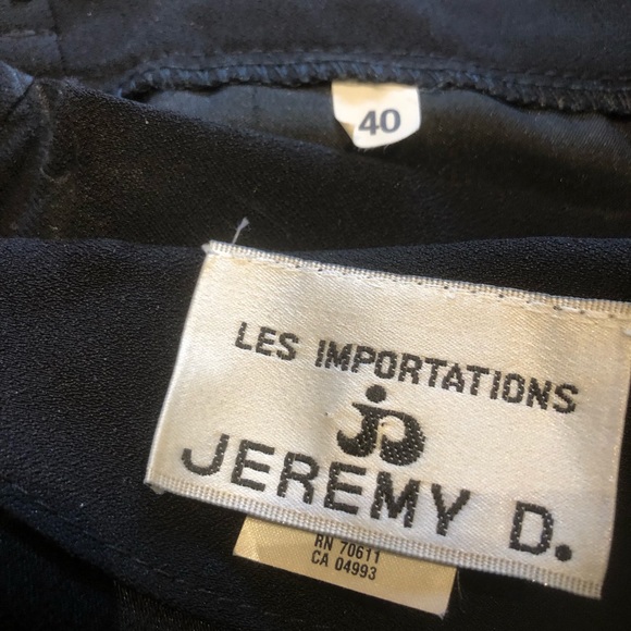 Vintage special occasions black 3 piece skirt set with lace trim and sequins - Picture 5 of 6